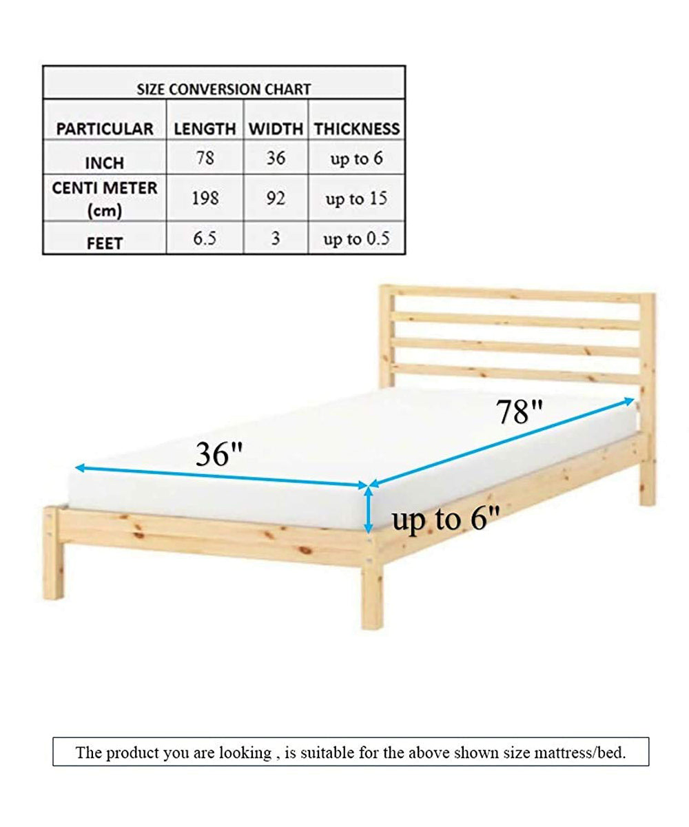 Red Checks Single Fitted Bedsheet With 1 Pillow Cover