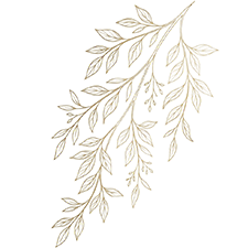 Right decorative leaf