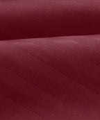 Maroon Satin Stripe King Size Bedsheet With 2 Pillow Covers