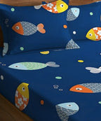 Ocean Adventure Kids Fitted Bedsheet With Pillow Cover