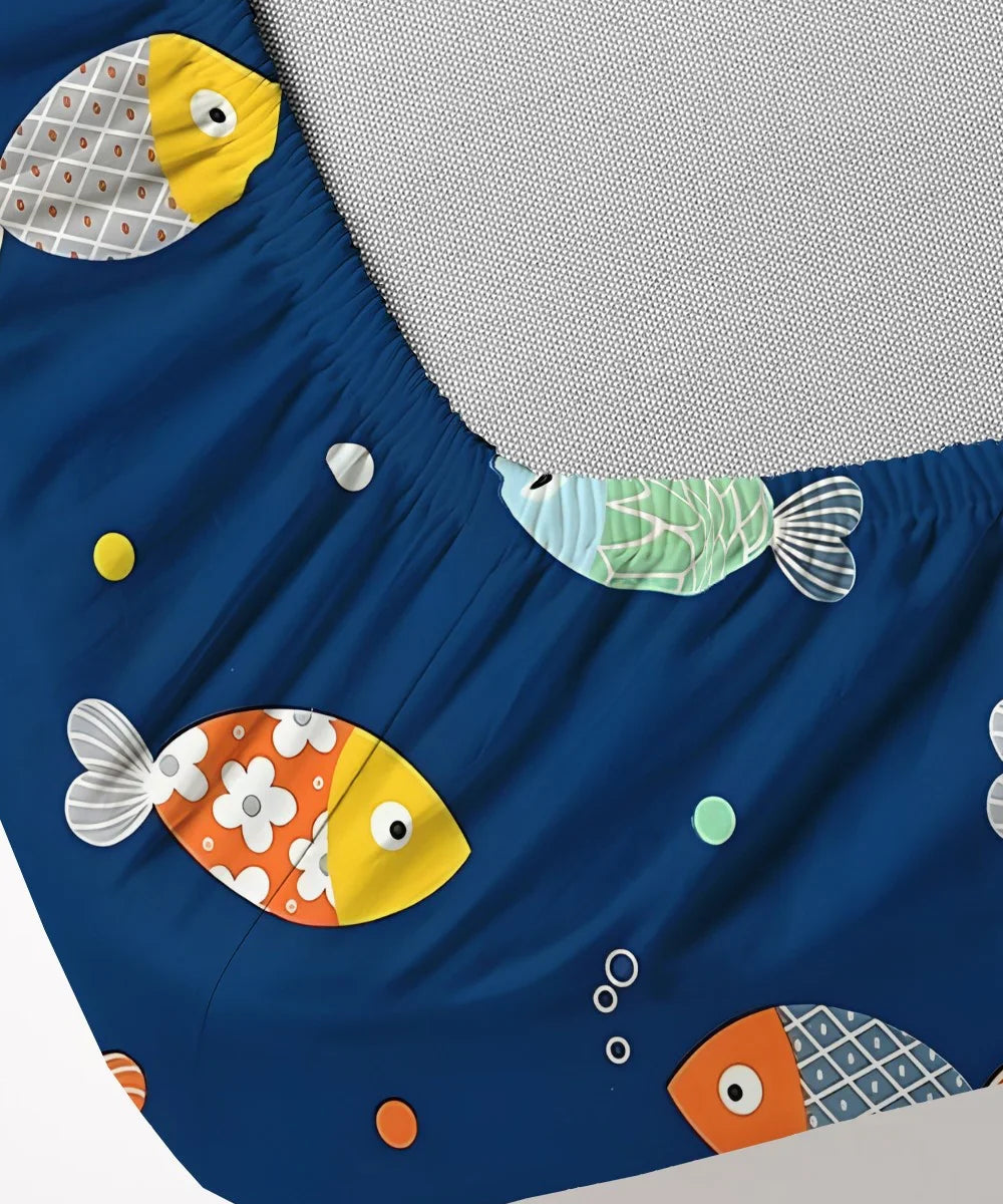 Ocean Adventure Kids Fitted Bedsheet With Pillow Cover