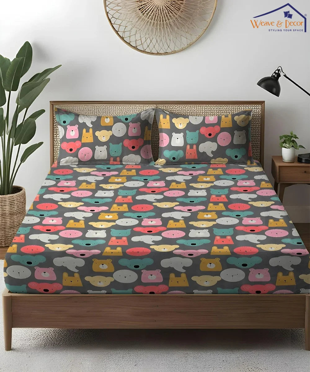 Jungle Book Fitted Bedsheet With Pillow Cover