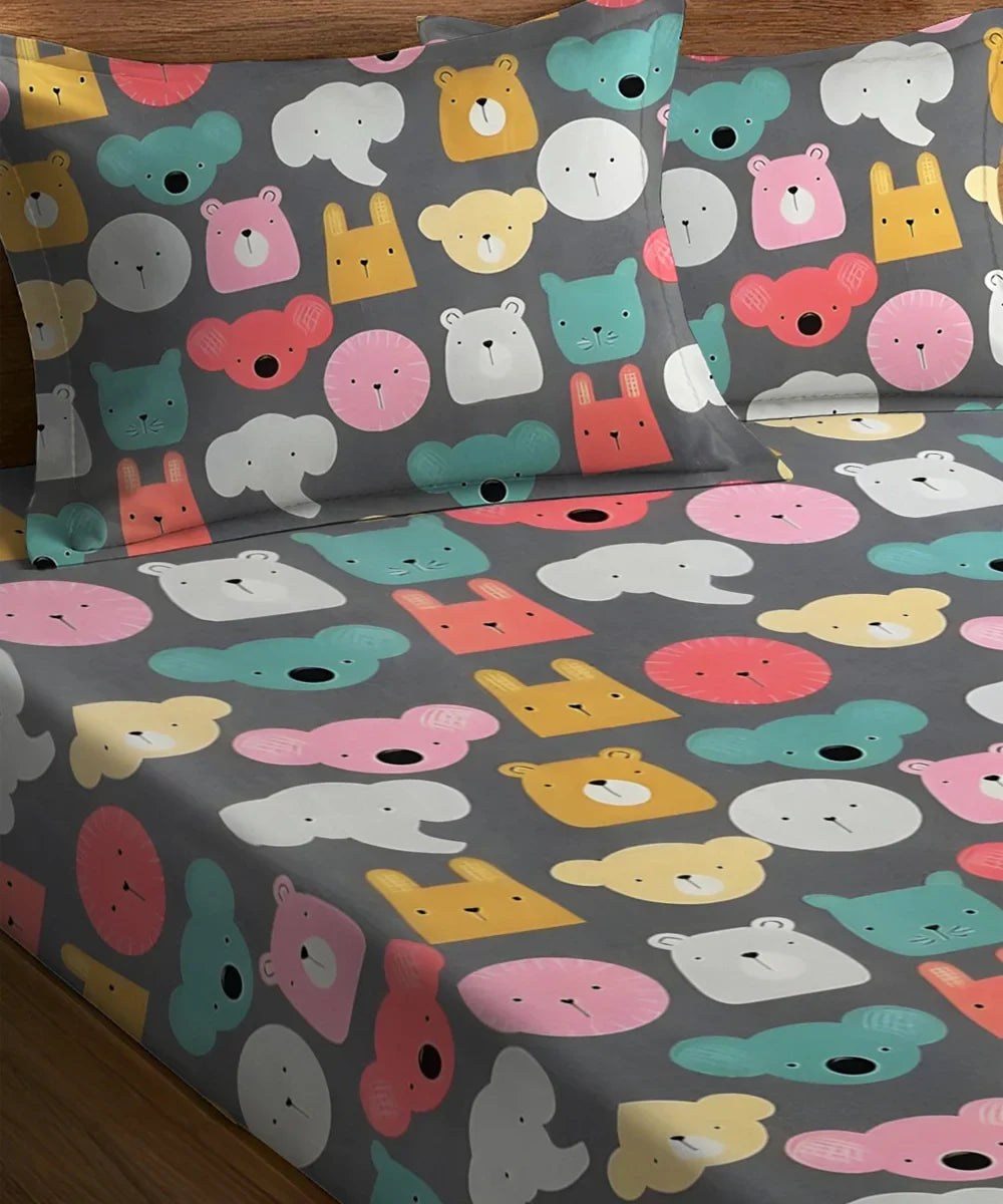 Jungle Book Fitted Bedsheet With Pillow Cover