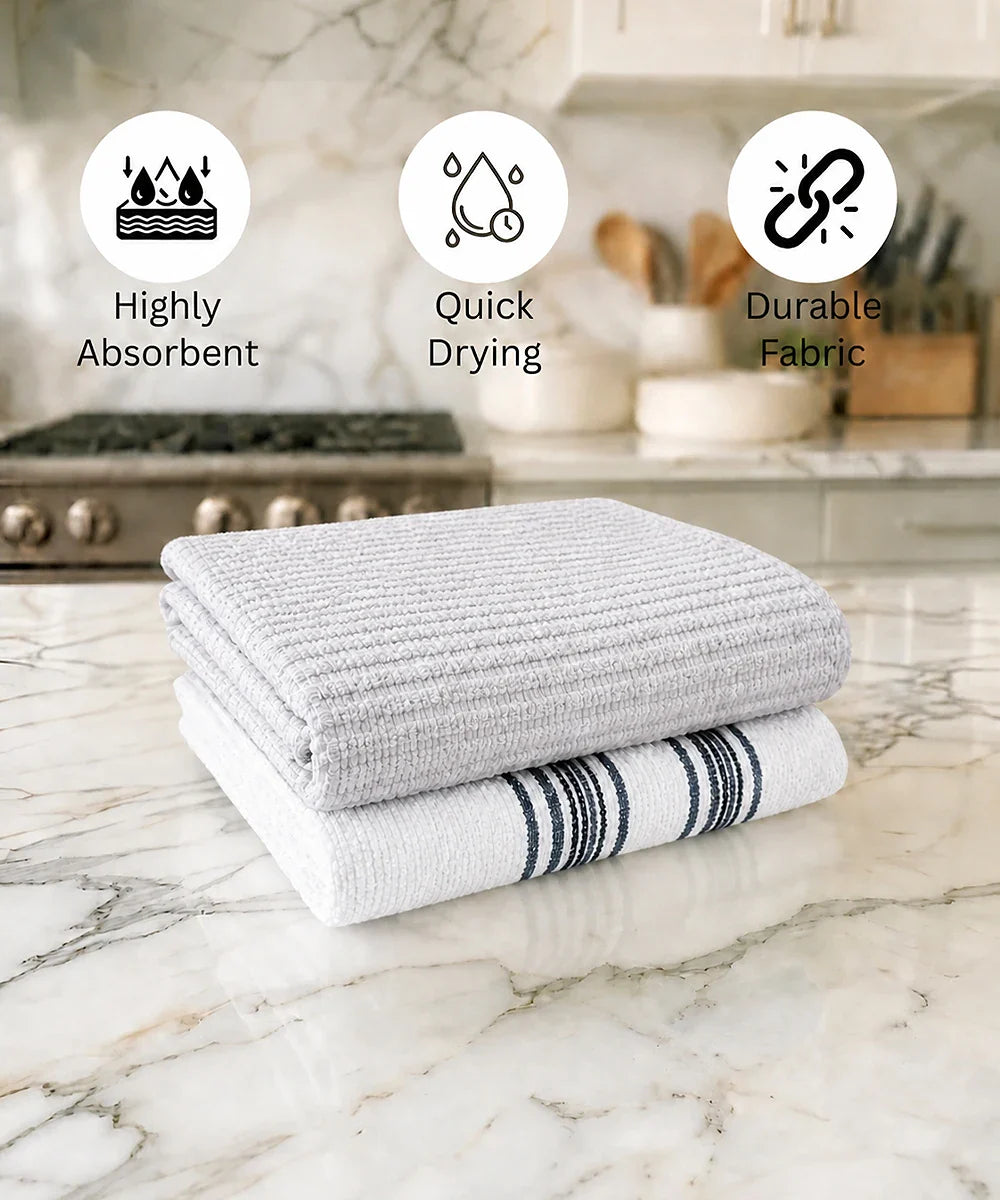 Weave & Decor Cotton Kitchen Towels Set of 2