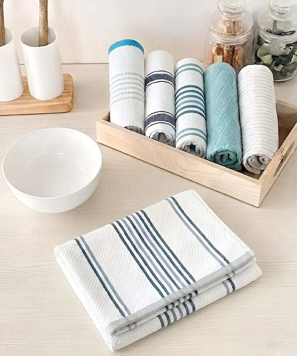 Weave & Decor Cotton Kitchen Towels Set of 6