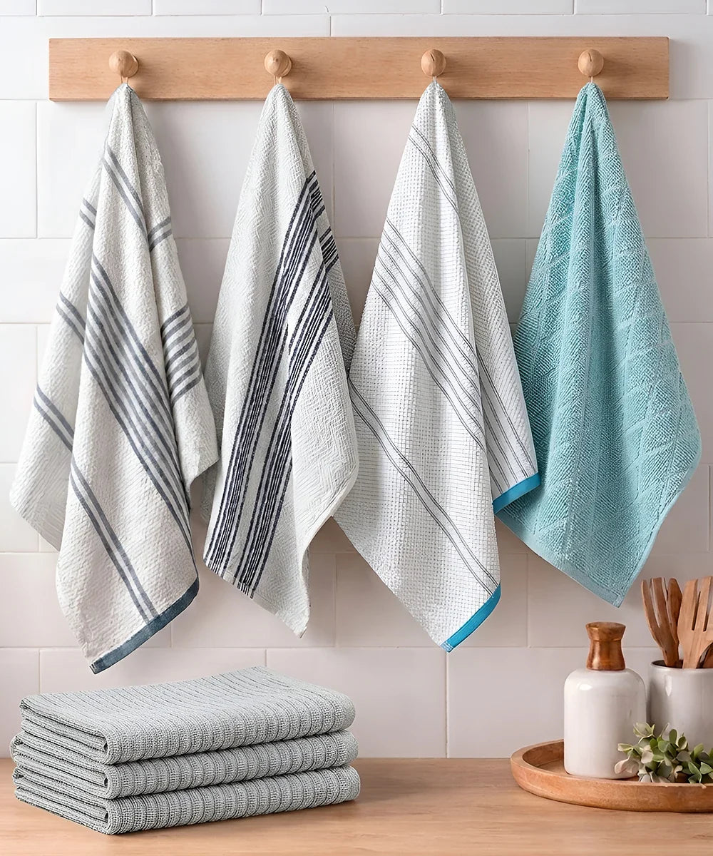 Weave & Decor Cotton Kitchen Towels Set of 6