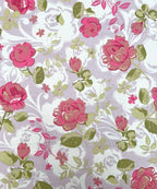 Blush Garden Floral Cotton Double Bedsheet with Pillow Covers
