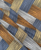 Rust Striped Cotton Double Bedsheet with Pillow Covers