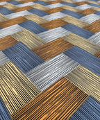 Rust Striped Cotton Double Bedsheet with Pillow Covers