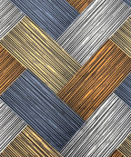 Rust Striped Cotton Double Bedsheet with Pillow Covers