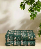 Emerald Forest Charm Flat Bedsheet With Pillow Covers