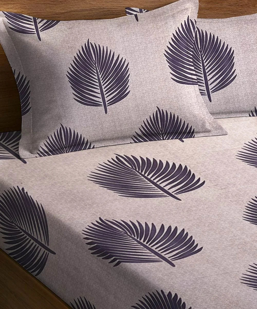 Earthy Elegance Fitted Bedsheet With Pillow Cover