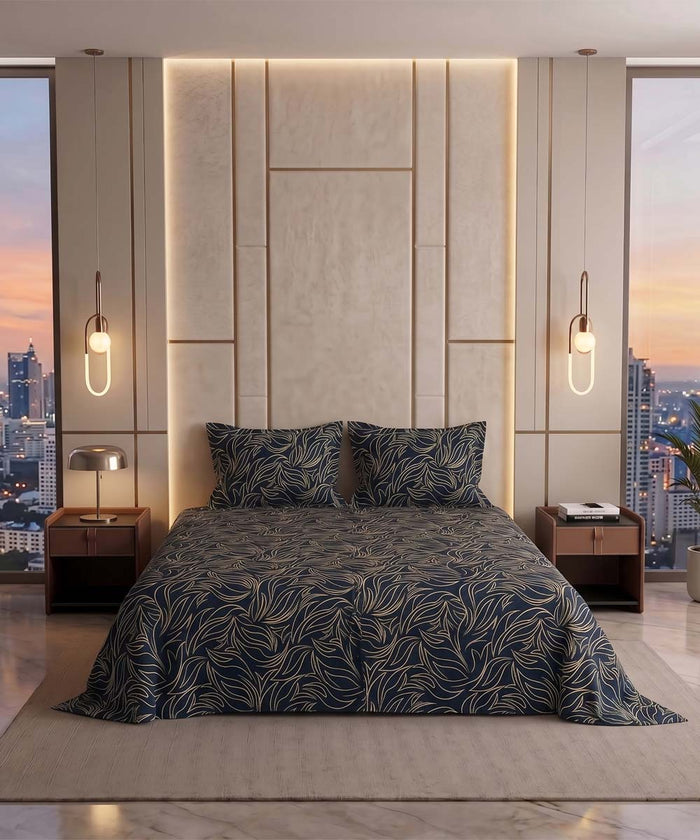 Midnight Fern Bedsheet Set