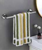 Weave & Decor Luxe Stripe Cotton Hand Towels Sets – Ultra Soft & Super Absorbent (Yellow)